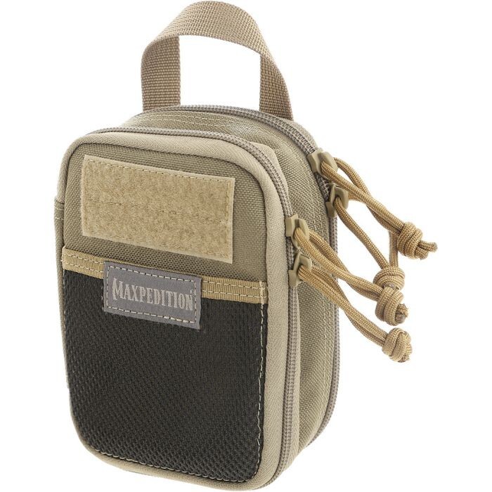 Maxpedition Double-Decker Mini Pocket Khaki Full Clamshell MOLLE And PALS-Ready