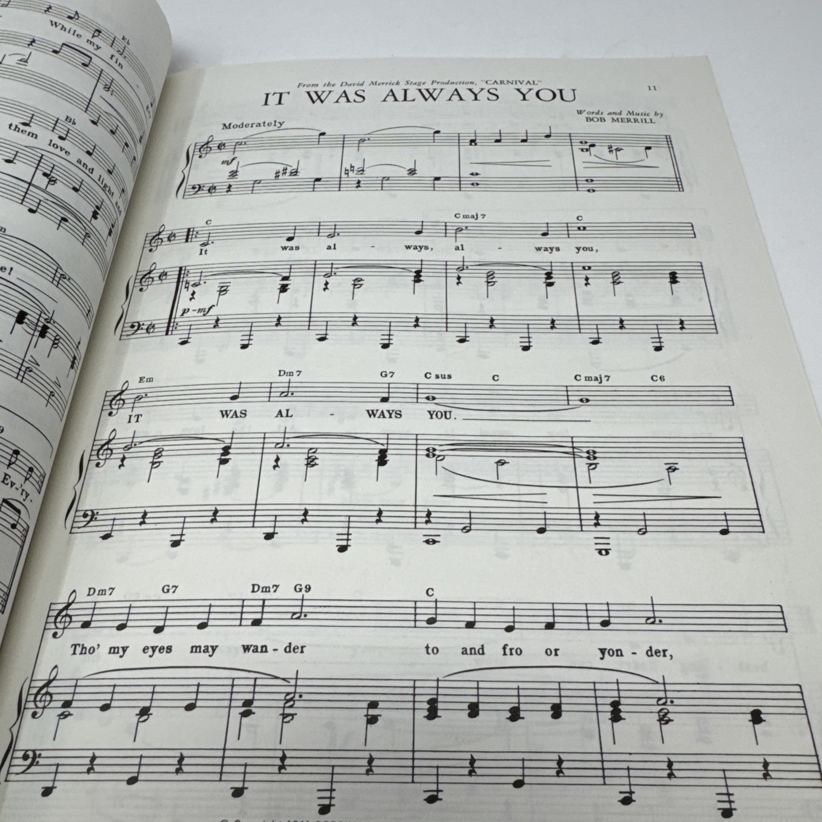 CARNIVAL Vocal Selection Bob Merrill Sheet Music Songbook Broadway Vintage 1961