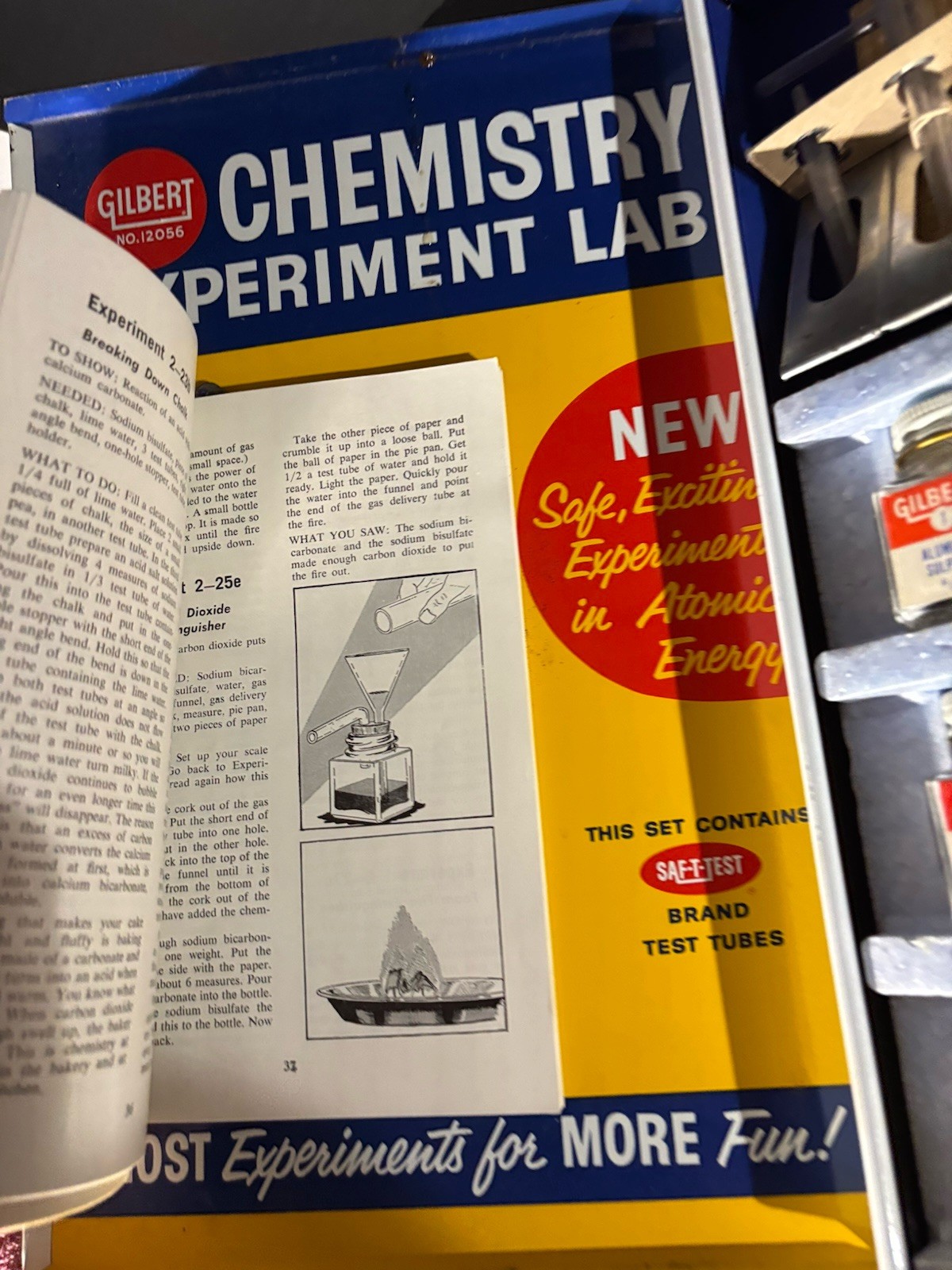 Vintage 1963 Gilbert Chemistry Lab Complete W/ Chemicals 100% Intact