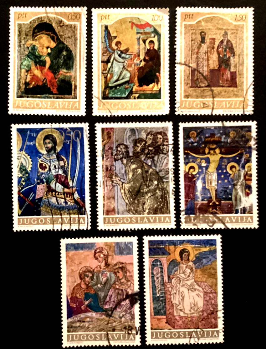 1968-69 Yugoslavia Religious Stamps Sc 906-908, 965-969 Used