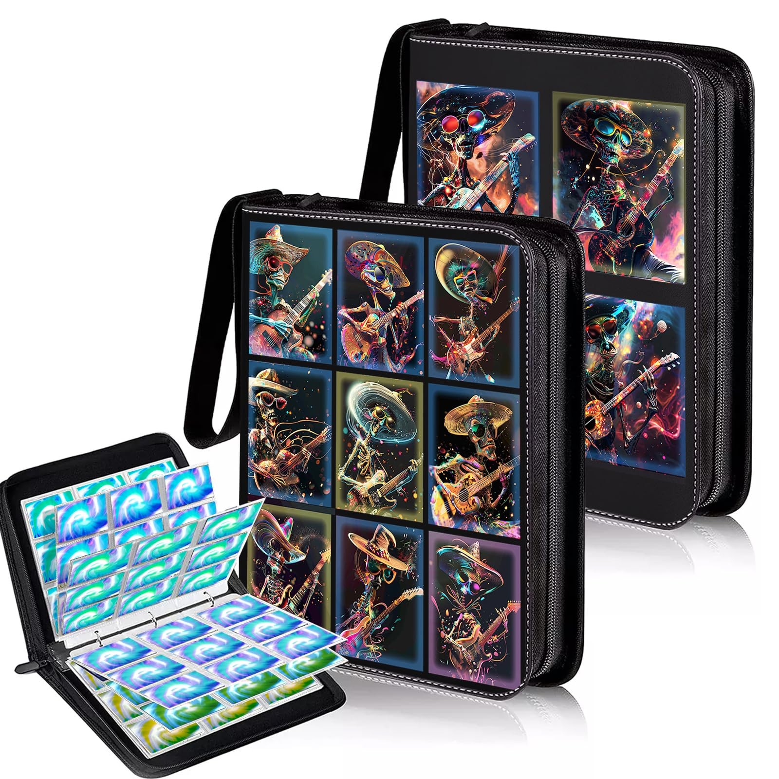 Alien B 2 Pack 9-Pocket Trading Card Binder 50 Sleeves Waterproof 900 Cards