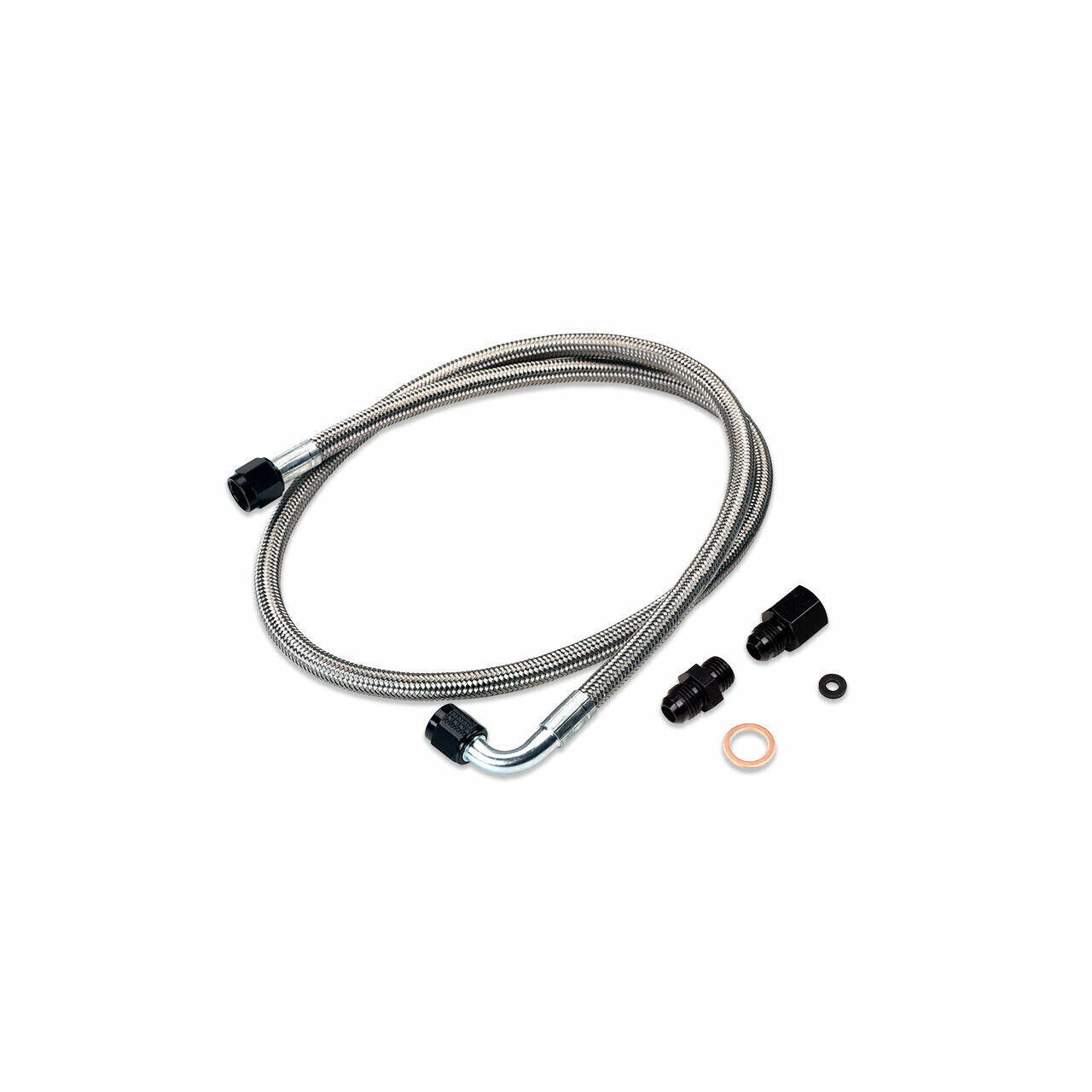 IAG Performance High Pressure Braided Power Steering Line (OEM Routing) For 2002
