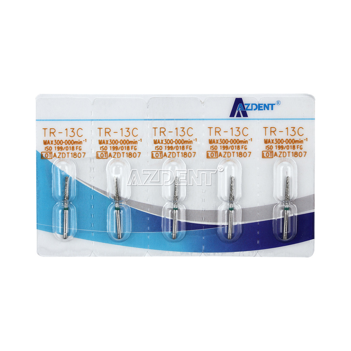 5 uds./1 paquete de fresas de diamante dental AZDENT para piezas de mano de alta