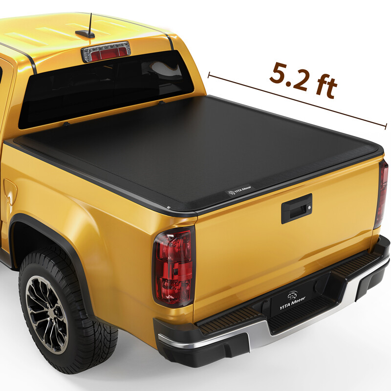 5.2FT Bed Soft Roll Up Tonneau Cover for 15-26 Chevy Colorado /GMC Canyon w/Lamp