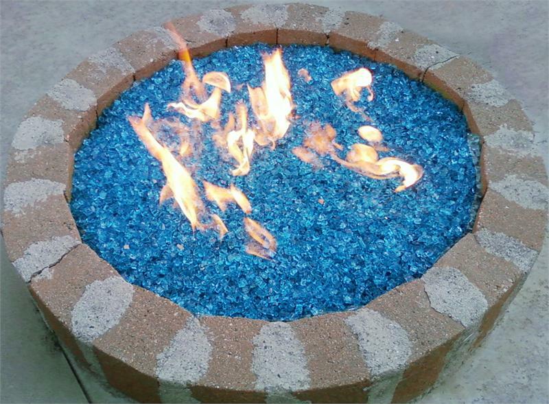 40 Pounds Fire Glass Rock - 3 COLOR  Options -  Fire Pits & Fireplace