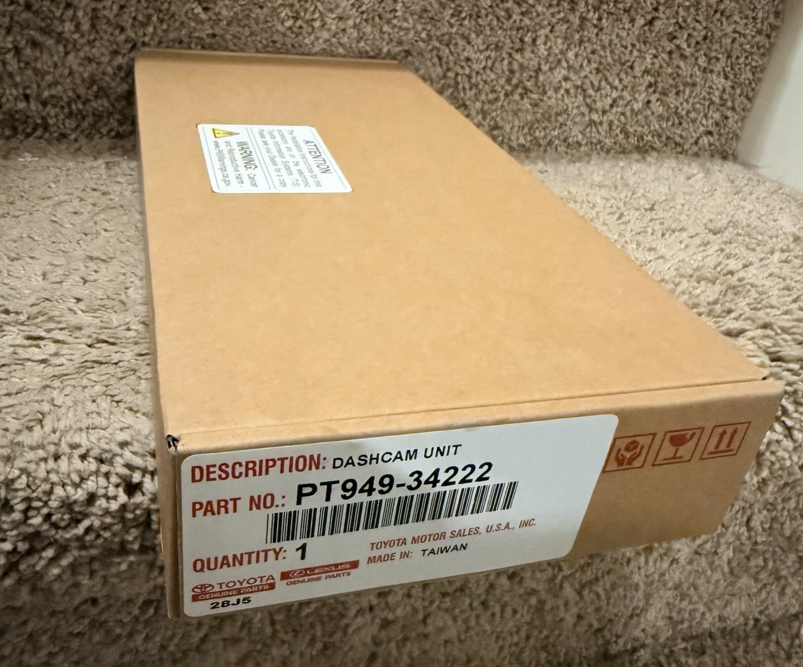 Toyota 2022 + Tundra 2023 + Sequoia 2024 + Grand Highlander Dashcam PT949-34222
