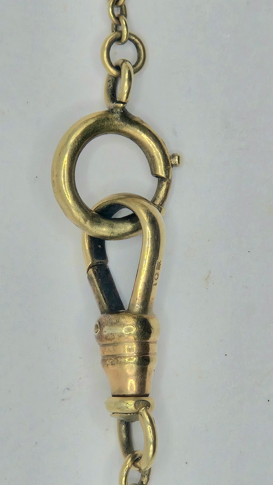 Antique Victorian 10k Gold Pocket Watch Chain 5.6 Grams 13 &1/2 inches