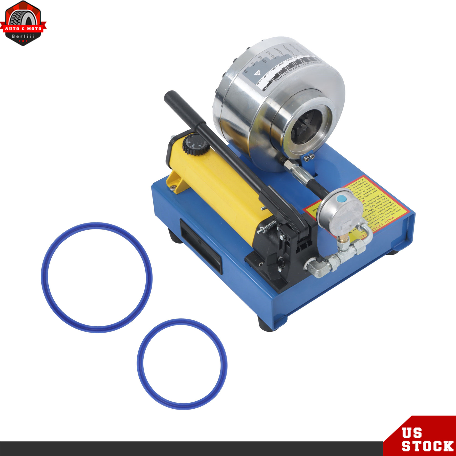 8 Sets Dies Portable Hydraulic Hose Crimper Pipe Crimping Machine