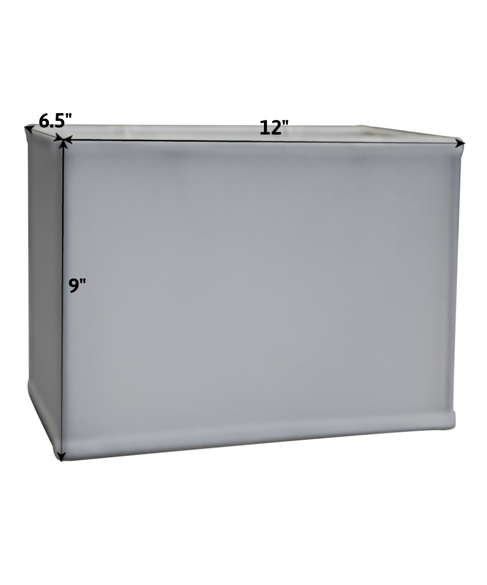Rectangular Drum Lampshade (6.5x12) (6.5x12) x 9 Softback White Linen