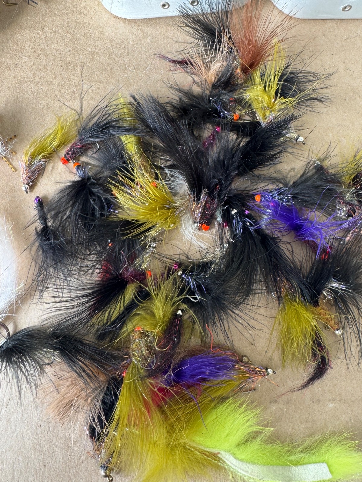 Cabelas Aluminum Fly Box + Over 100 Hoppers Beadheads Streamers Wheatley Clone