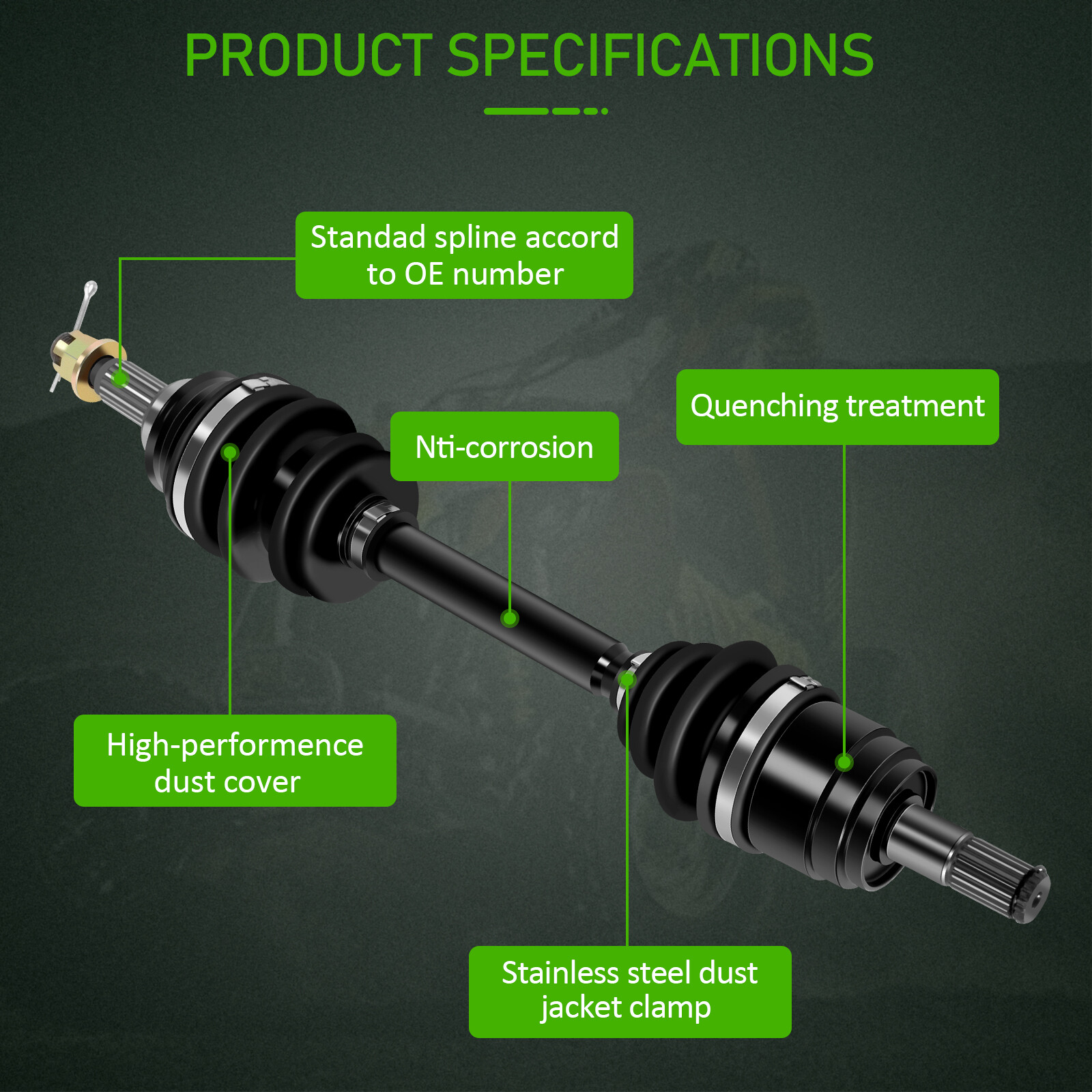 For Honda Foreman 500 TRX500FM Front Left Right 2005 2006 2011 2013 CV Axles