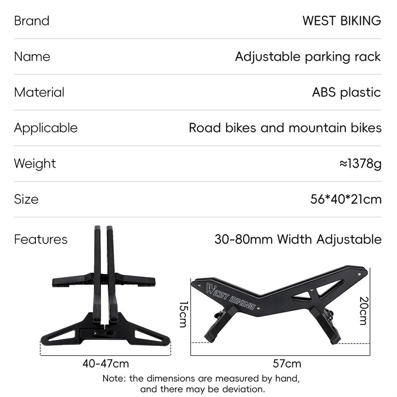 Adjustable Bicycle Stand Rack ABS MTB Road Bike Indoor Floor Parking Stand Black