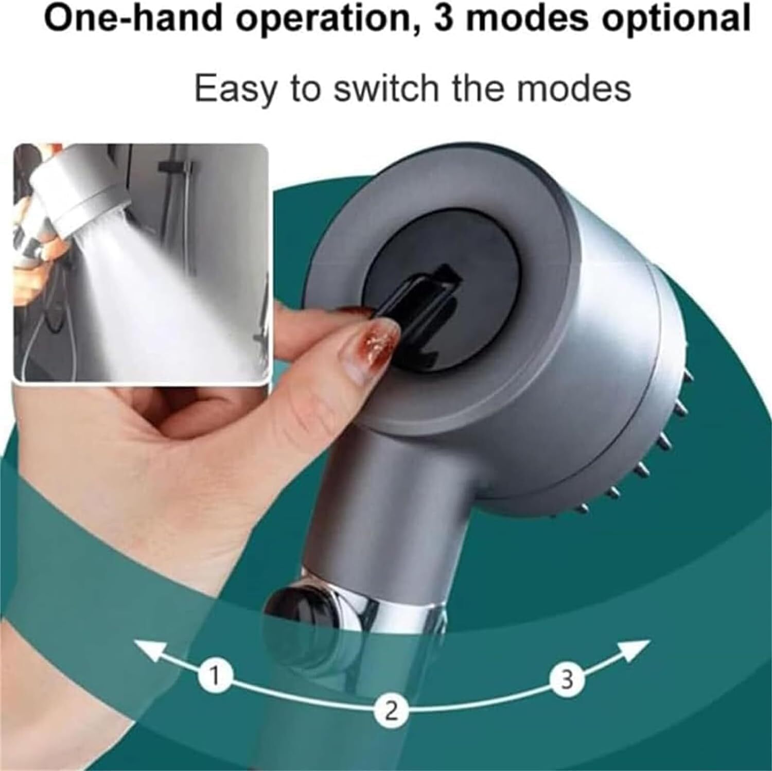 Ion Drops Filtered Showerhead with Hose - Handheld Shower Head for Enhanced Wate