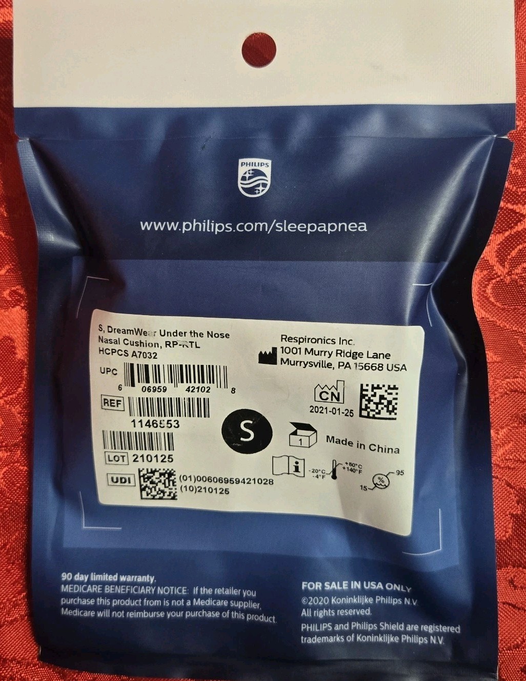 Philips DreamWear Small Nasal Cushion Replacement Genuine OEM New Sealed $0 Ship