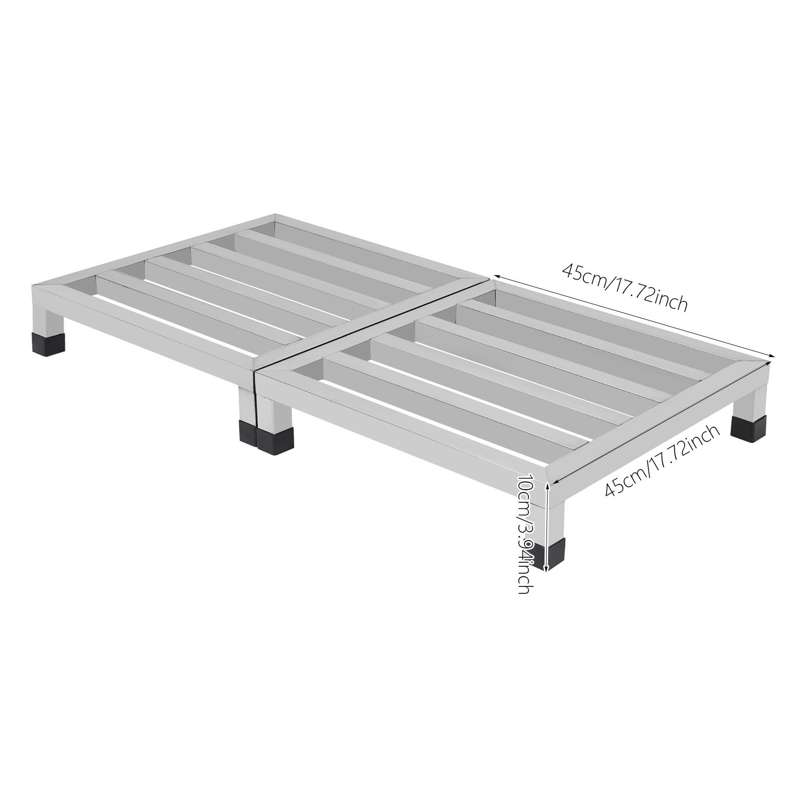 3Pcs Dunnage Stainless Steel Shelves Plants Display Rack Flower Showing Stand