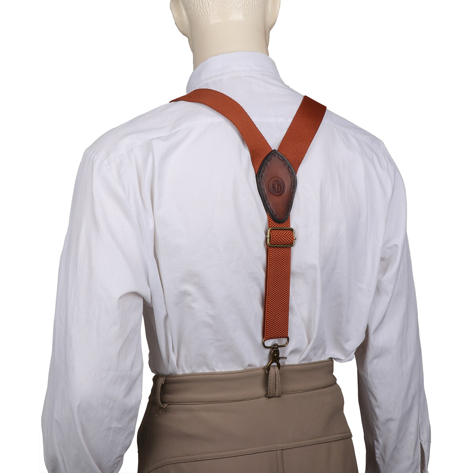 Tourbon Men's Suspenders Y Back Adjustable Y-Shaped Hooks Pants Braces Nonslip
