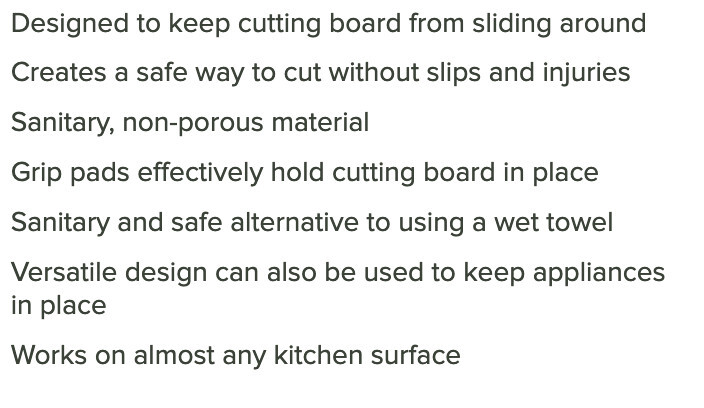 San Jamar CBM1622 Saf-T-Grip Board-Mate 22" x 16" White Cutting Board Mat