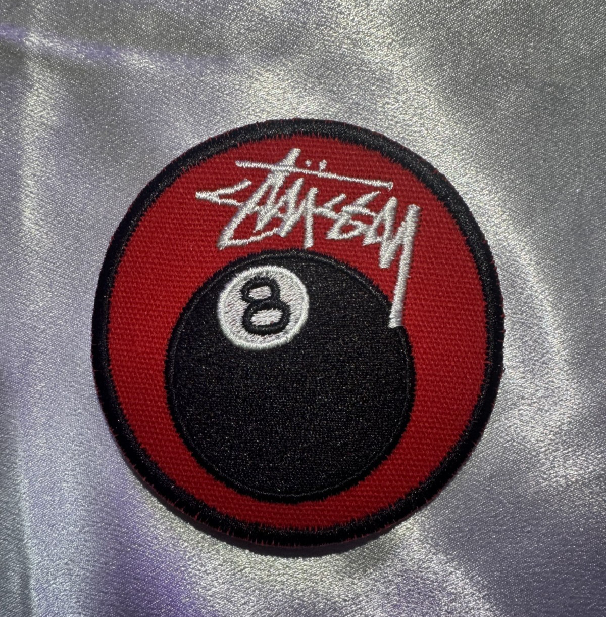 Stussy 8 Ball Logo Iron On Embroidered Patch Streetwear Hypebeast Hat Jacket DIY