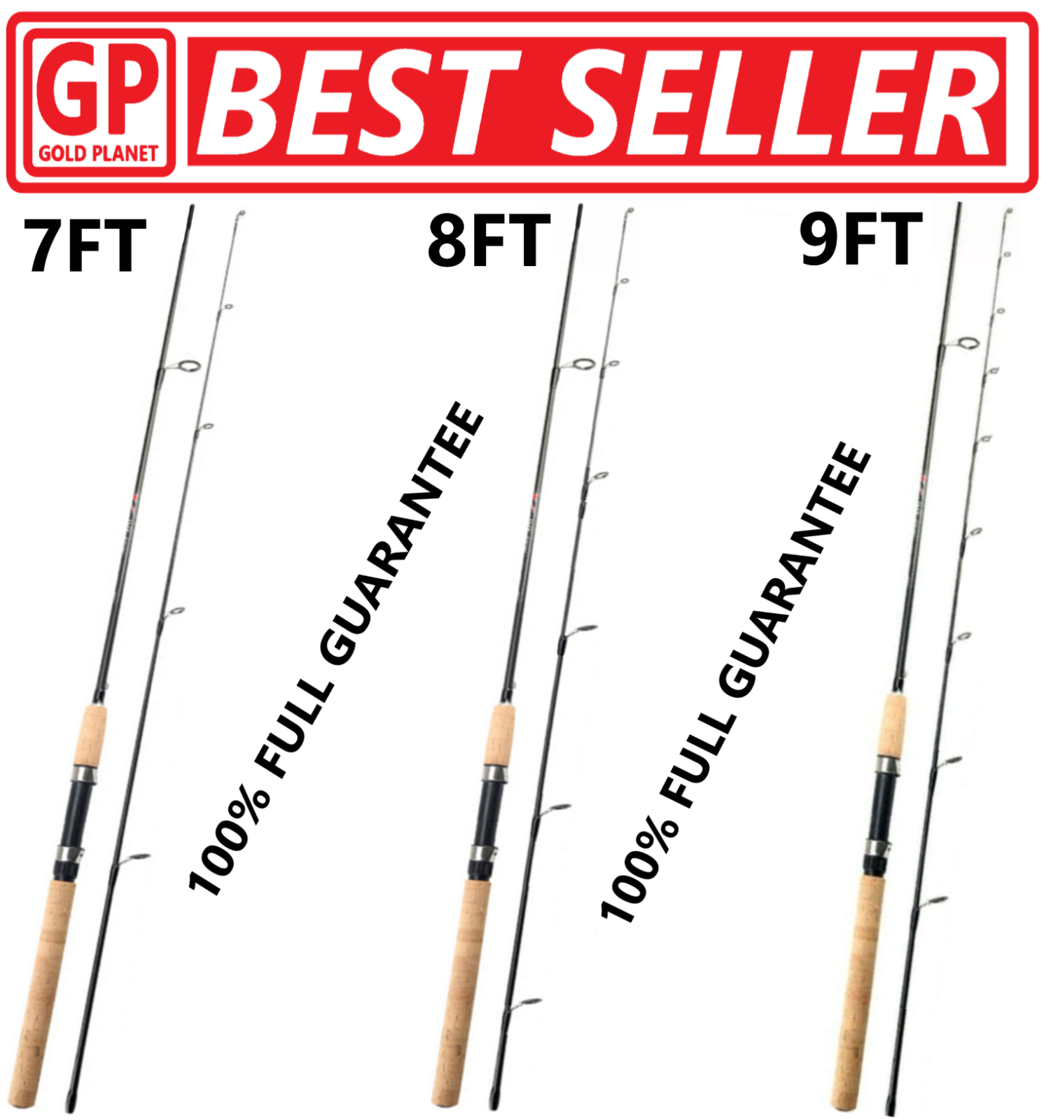 Fishing Pole Spinning Rod Carbon Fiber Portable Medium Heavy Fast 7f 8f 9f
