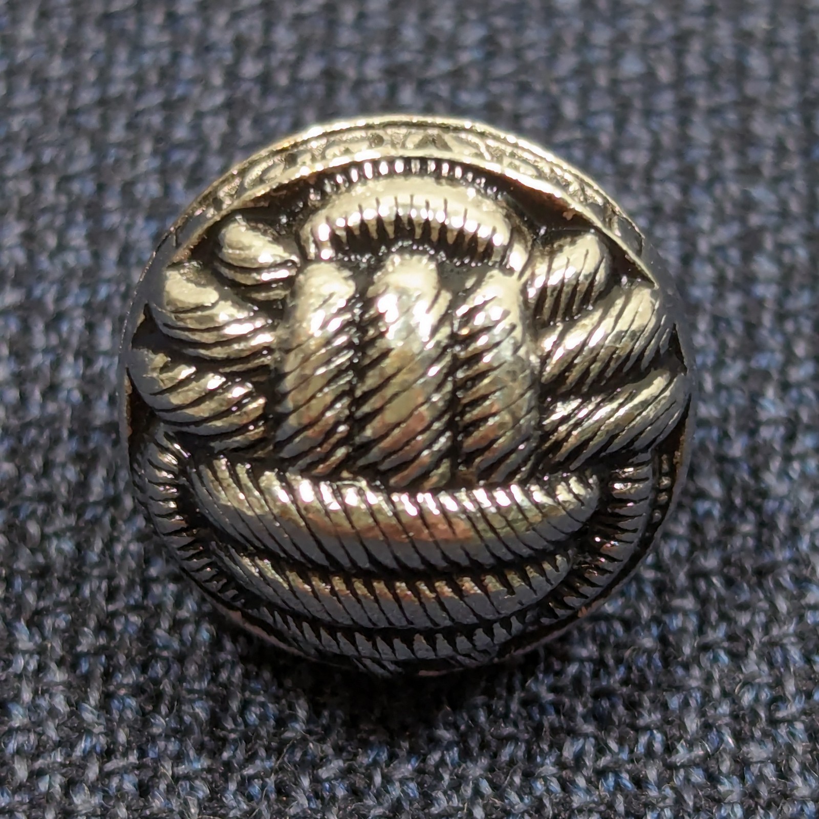 Vintage Silver Tone JACK VICTOR Love Yarn Wire Ball Rope Twist Knot Tie Tack Pin