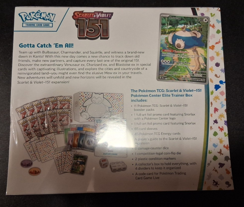 Small Tear 151 Pokemon Center ETB Elite Trainer Box Sealed Pokemon