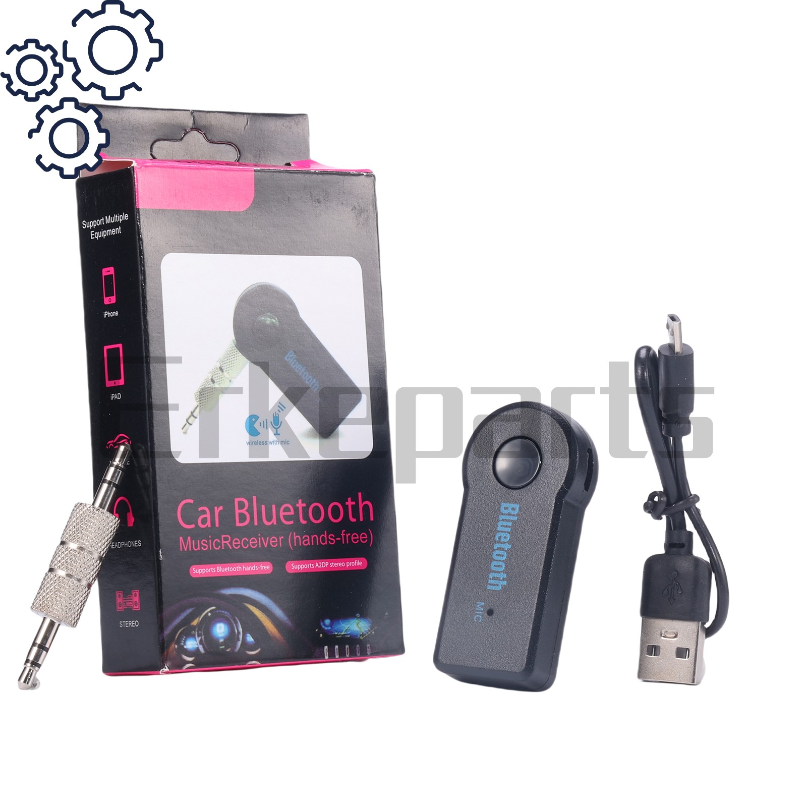 New Car Receiver Adapter Wireless Bluetooth 3.5mm AUX Audio Stereo Music Home
