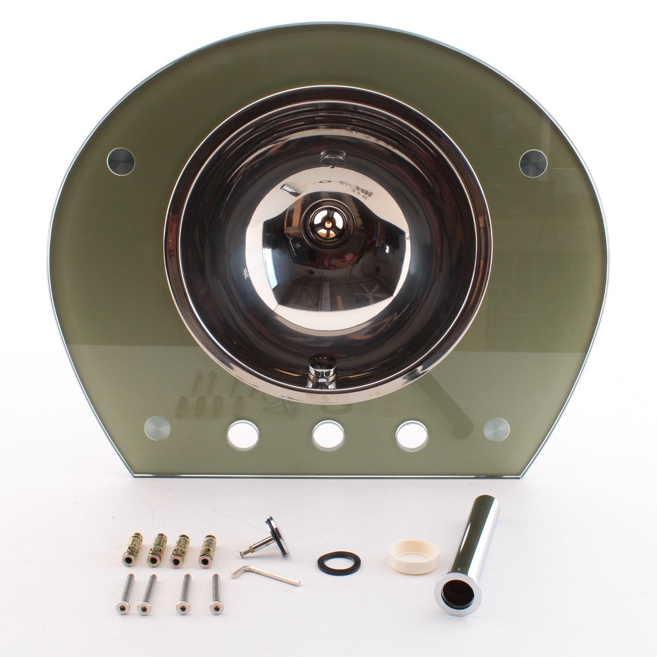 Decolav White Triangle Stainless Pedestal 3101T-P-WH