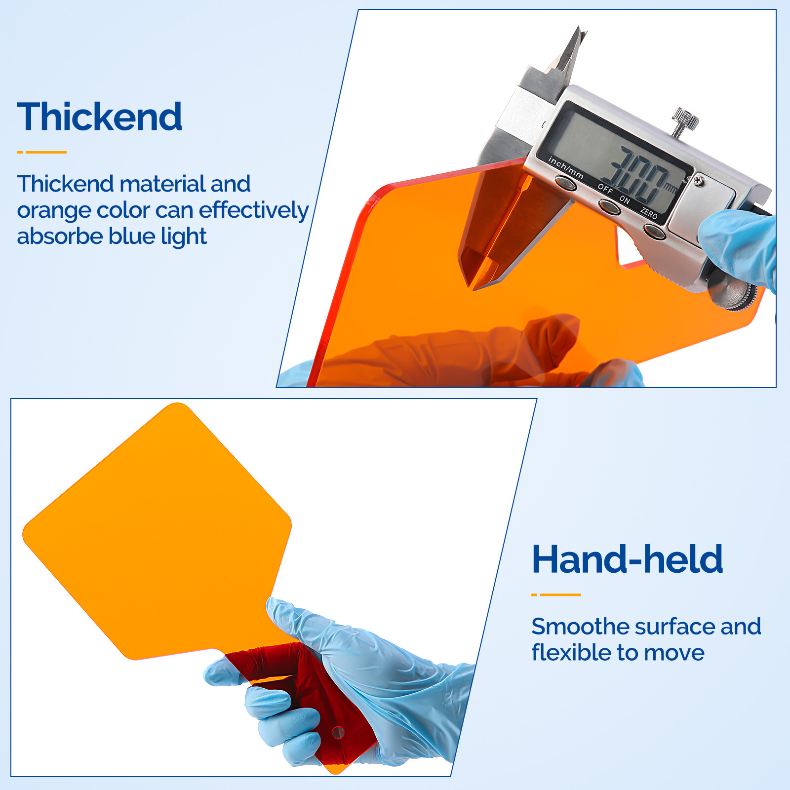 5pcs JMU Dental Handheld Curing Light Plate Shield Eye Protective Plate