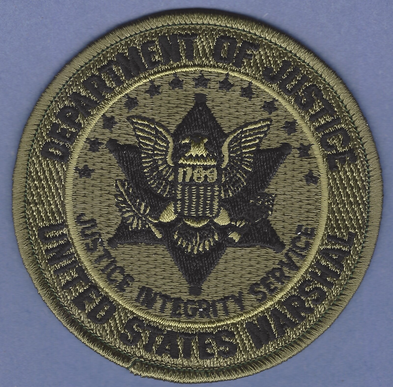 UNITED STATES MARSHAL SERVICE DOJ SHOULDER PATCH 3.5" GREEN