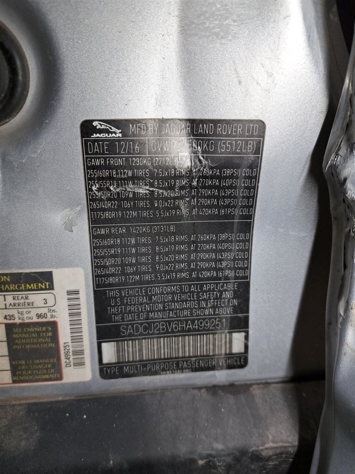 2017 F-pace Abs Anti-lock Brake Pump/Actuator Unit Sku#4387390