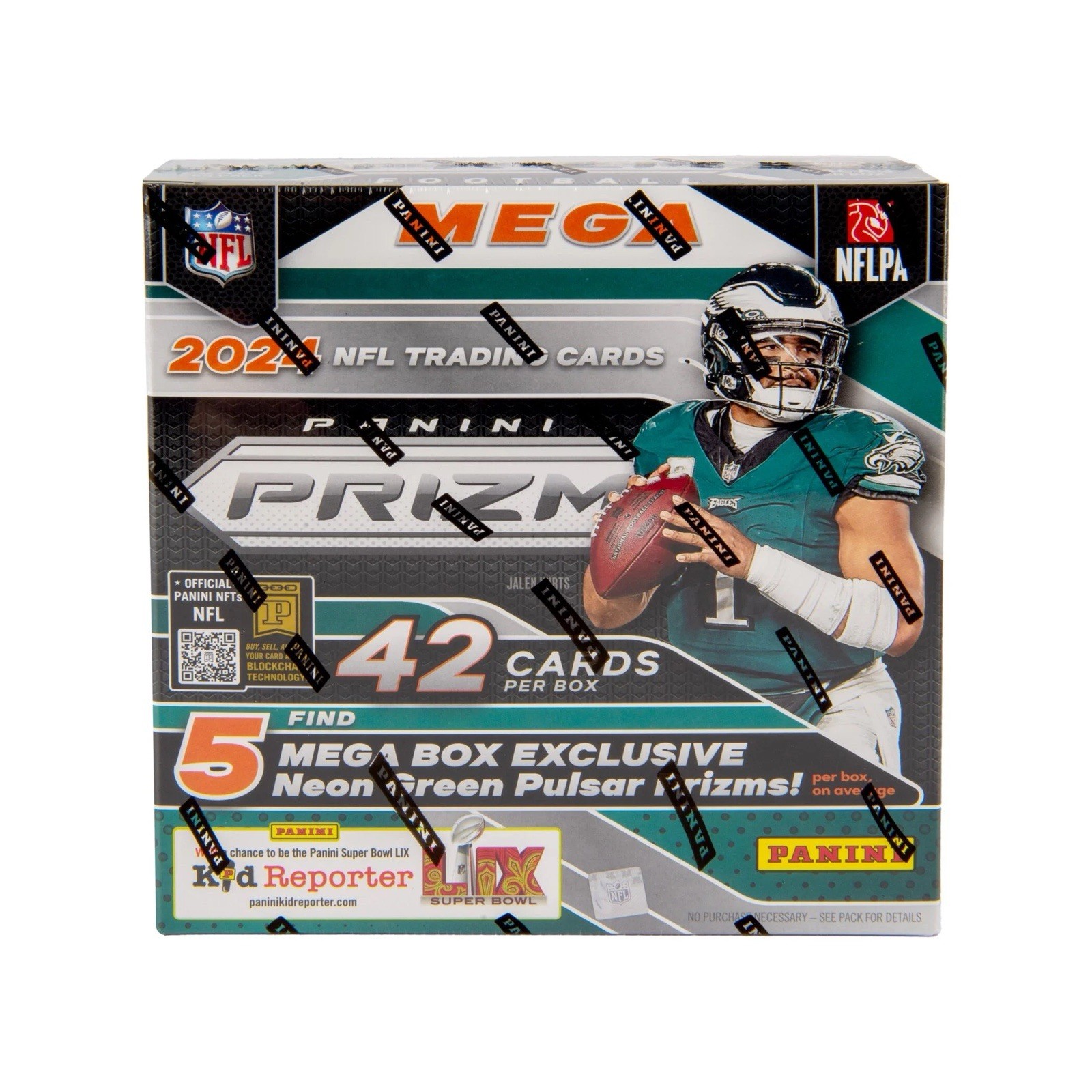 2024 Prizm NFL Football Mega Box Neon Green Pulsar Prizms Sealed Maye Rookie