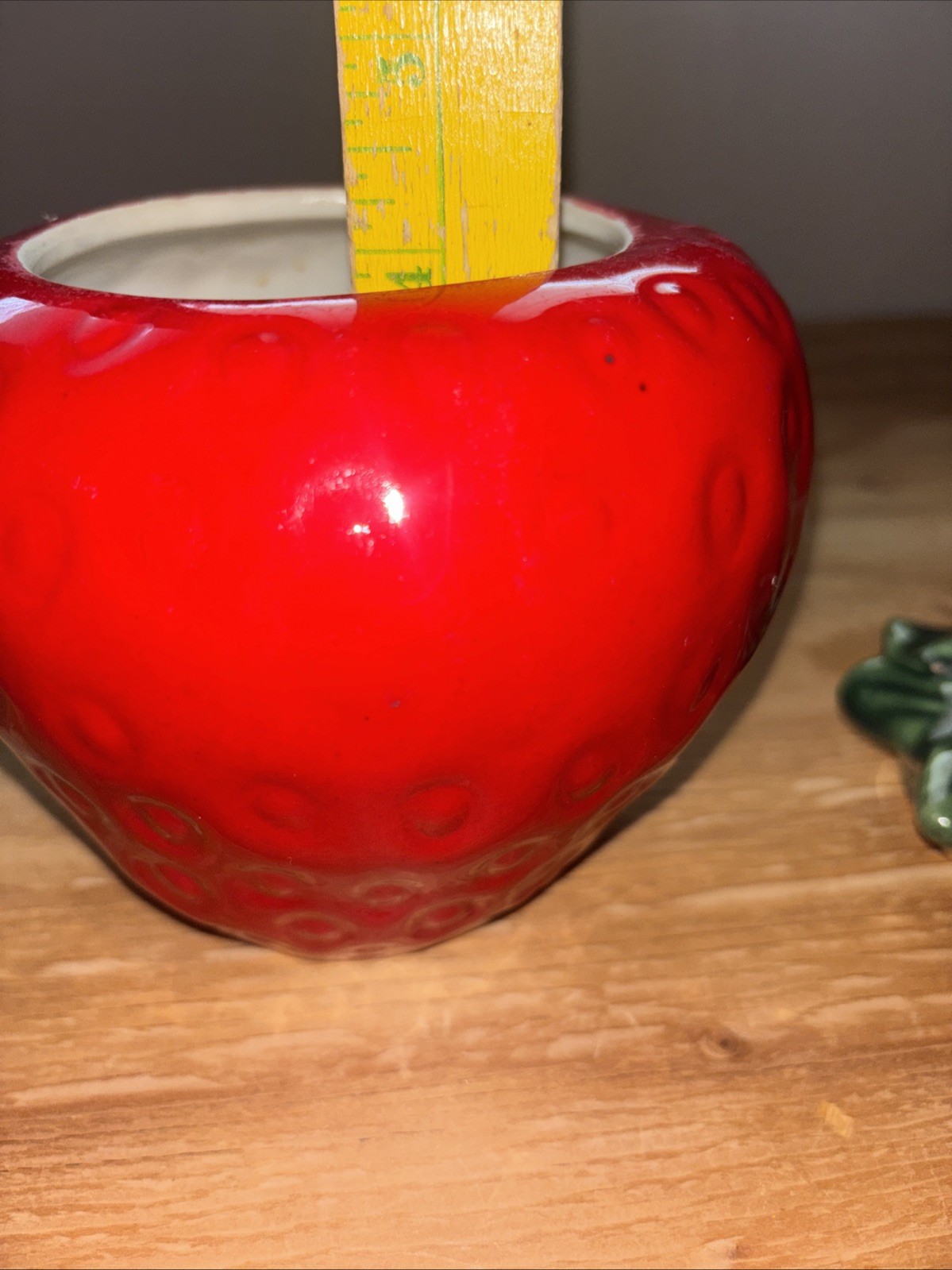 Vintage House of Webster Strawberry Cookie Jar Ceramic Canister USA Texas Lidded