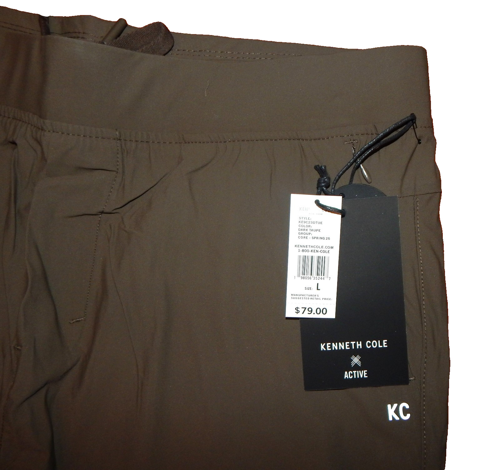 Kenneth Cole Active The Jogger Pants Men's Size L Taupe Brown