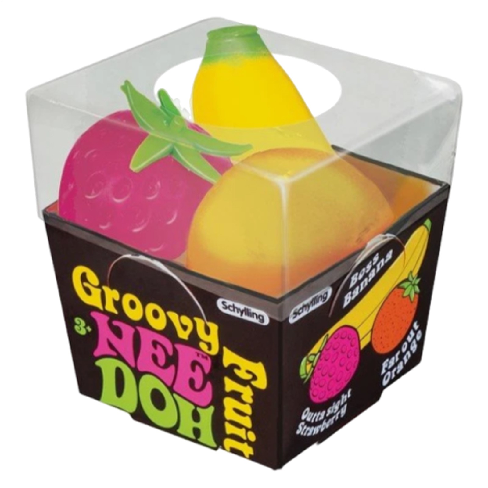 Schylling Nee Doh Groovy Fruit - Novelty Toy 2026 Squishy Toy NEEDOH Stress Ball