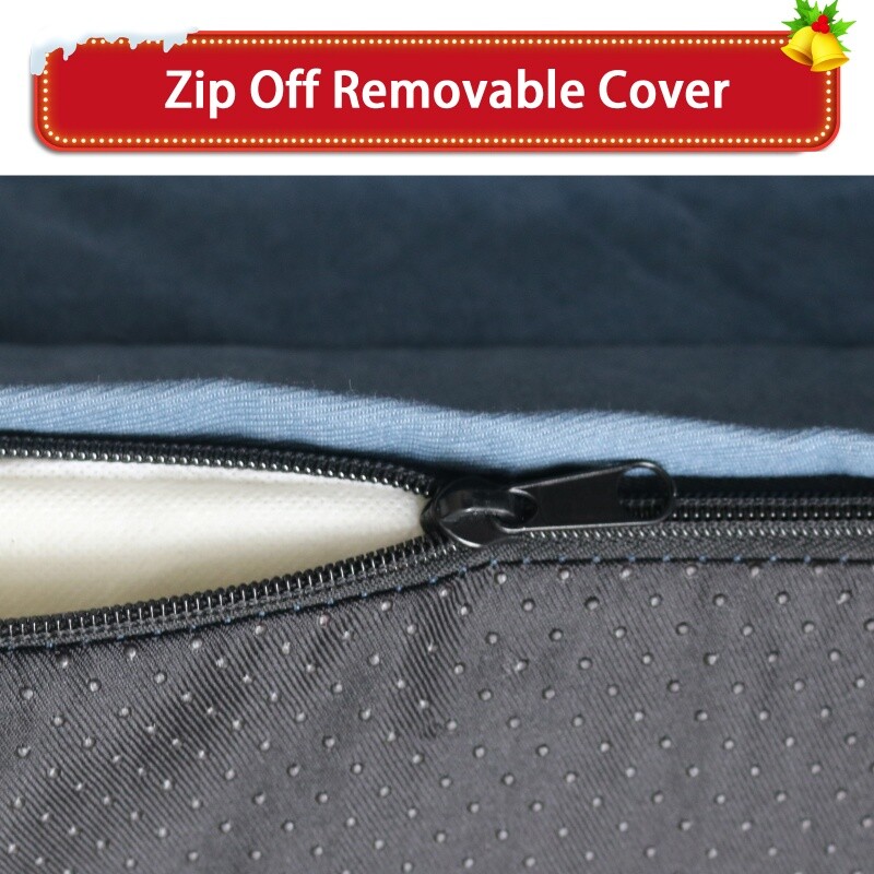 Orthopedic Medium Dog Bed 3 Side Bolster Pet Sofa Pet Dod Cushion 30x25 inch