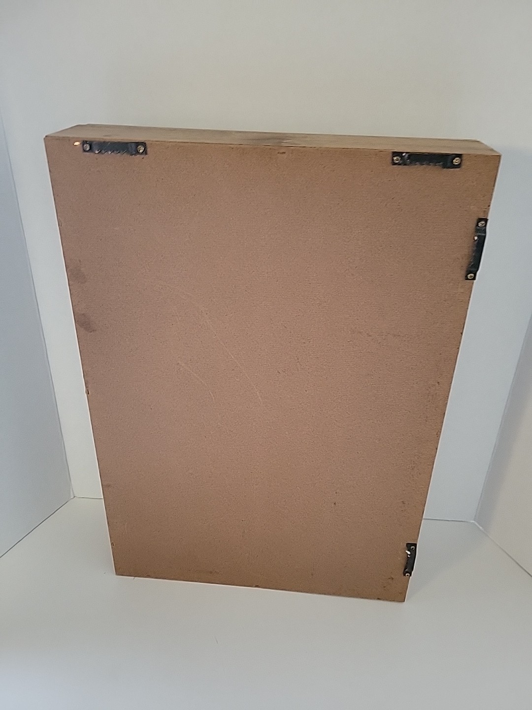 Vtg. Wood/Glass Mirrored Display Cabinet Case-Miniatures Collectibles-Hanging