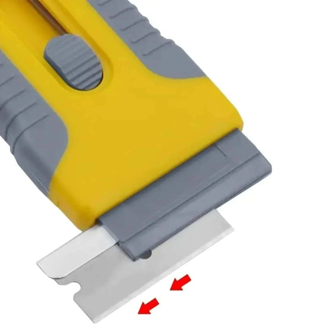 Razor Blade Scraper Tool Retractable Multipurpose Two Tone Cleaning Tools (1 pc)
