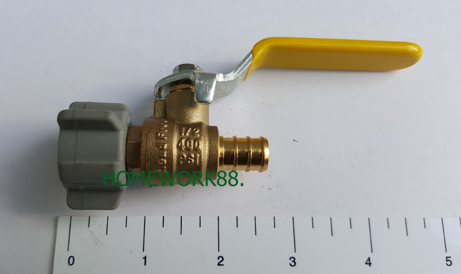 1 PIECE - 1/2" PEX X 1/2" FEMALE NPT SWIVEL SHUT OFF BALL VALVE -LEAD FREE BRASS