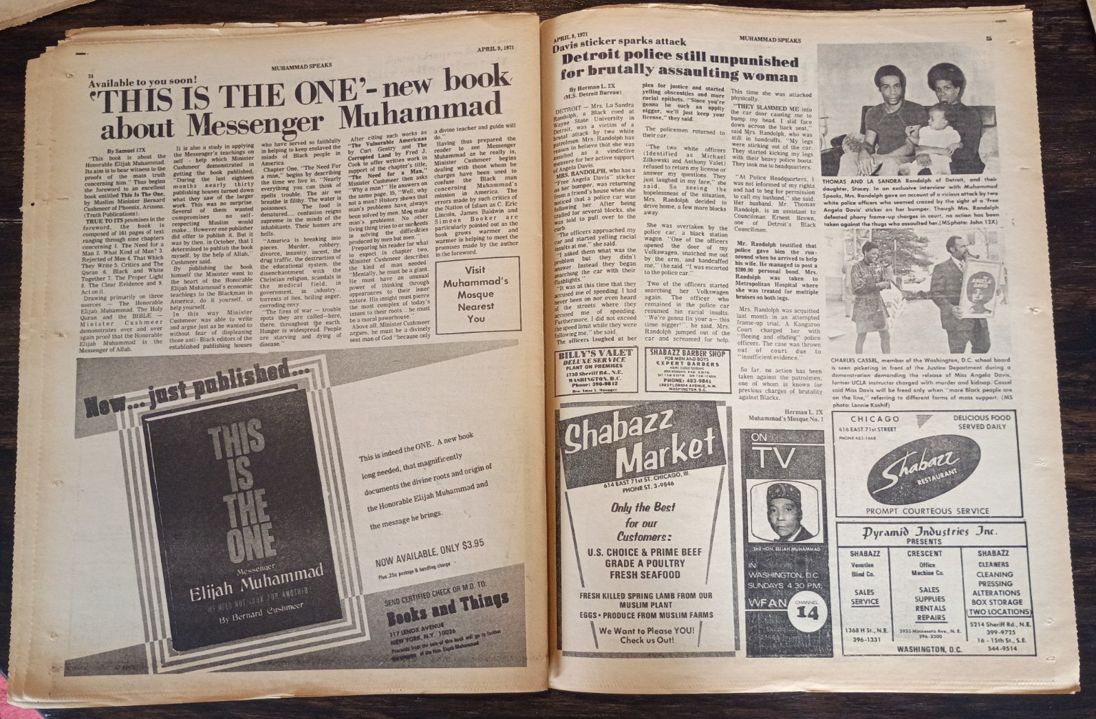 Nation of Islam 1971 Muhammad Speaks Newspaper "PLAYING WITH STEEL"