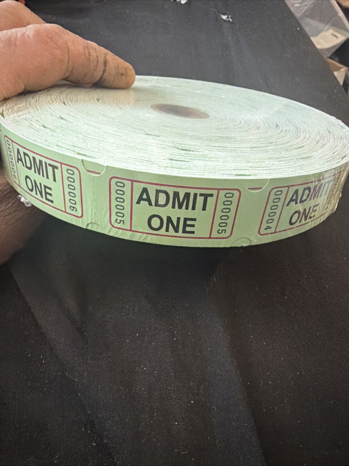Amscan Admit One 2000 Count Ticket Roll 000001-002000 Event Party Raffle FAIR