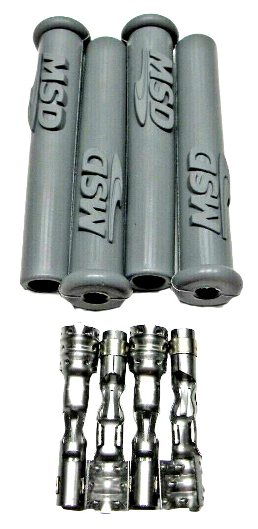 MSD 3301 Spark Plug Wire Plug Boots & Terminals Straight 180 Multi Angle 4 Pack