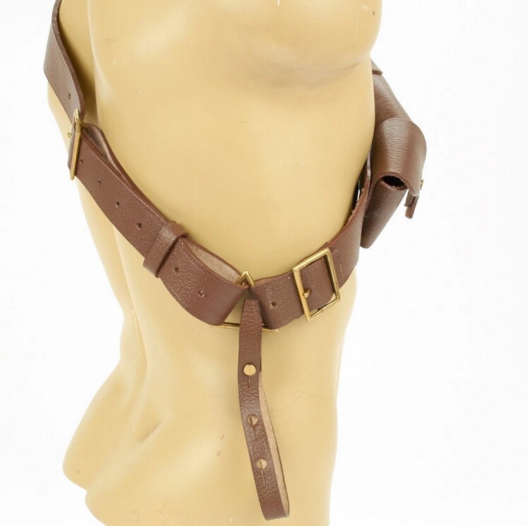 WWII British P-1903 Leather Five Pocket Bandolier, P1903, Pattern 1903 WWII