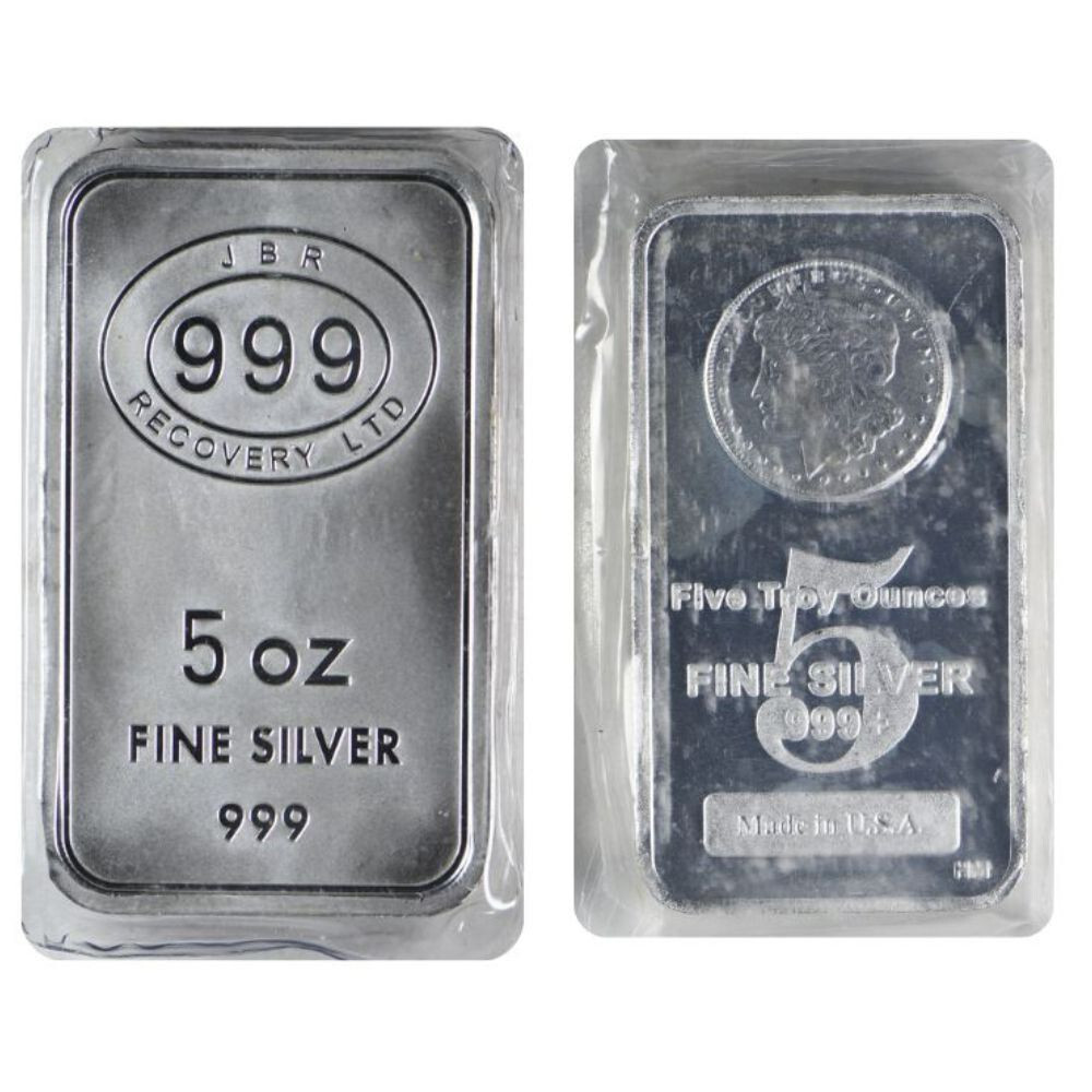 5 oz Silver Bar (Varied Condition, Any Mint)