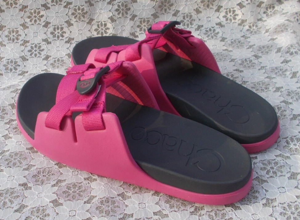 CHACO SANDALS, Magenta Pink CHILLO Slides, EURO 37 (women's 7.5 - 8)