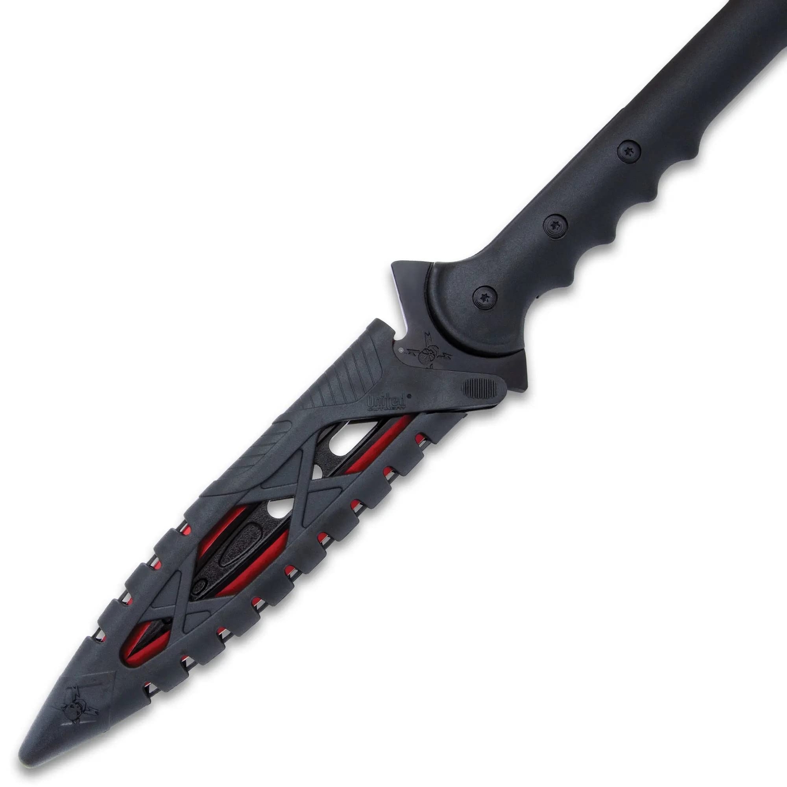 UNITED CUTLERY M48 Kommando Red Talon Survival Spear and Sheath