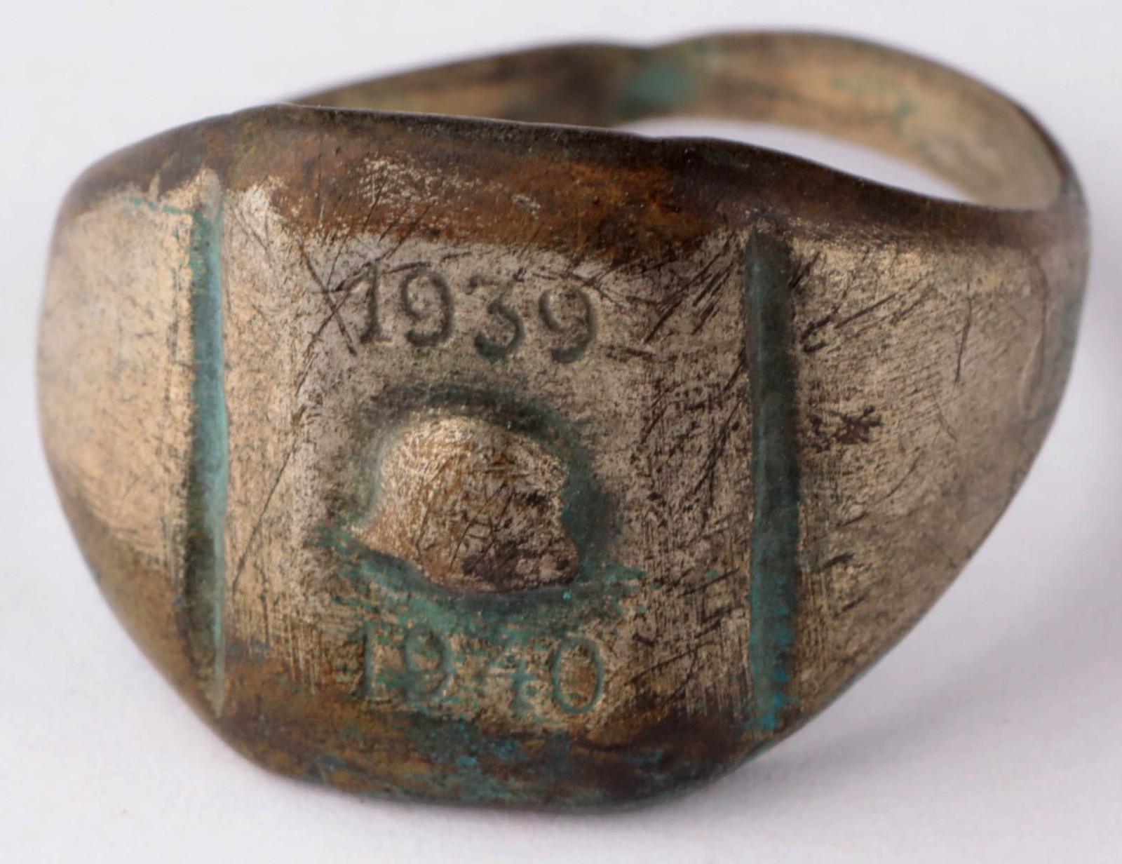 German WW2 Clip for Matchbox matches WWII Trench art Ring Engraving Military Set