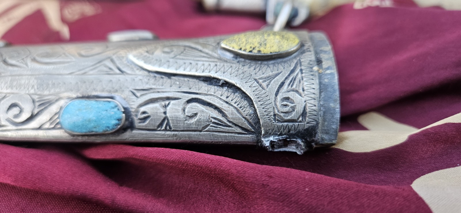 Moroccan Jambiya Dagger - Antique with Bone Hilt