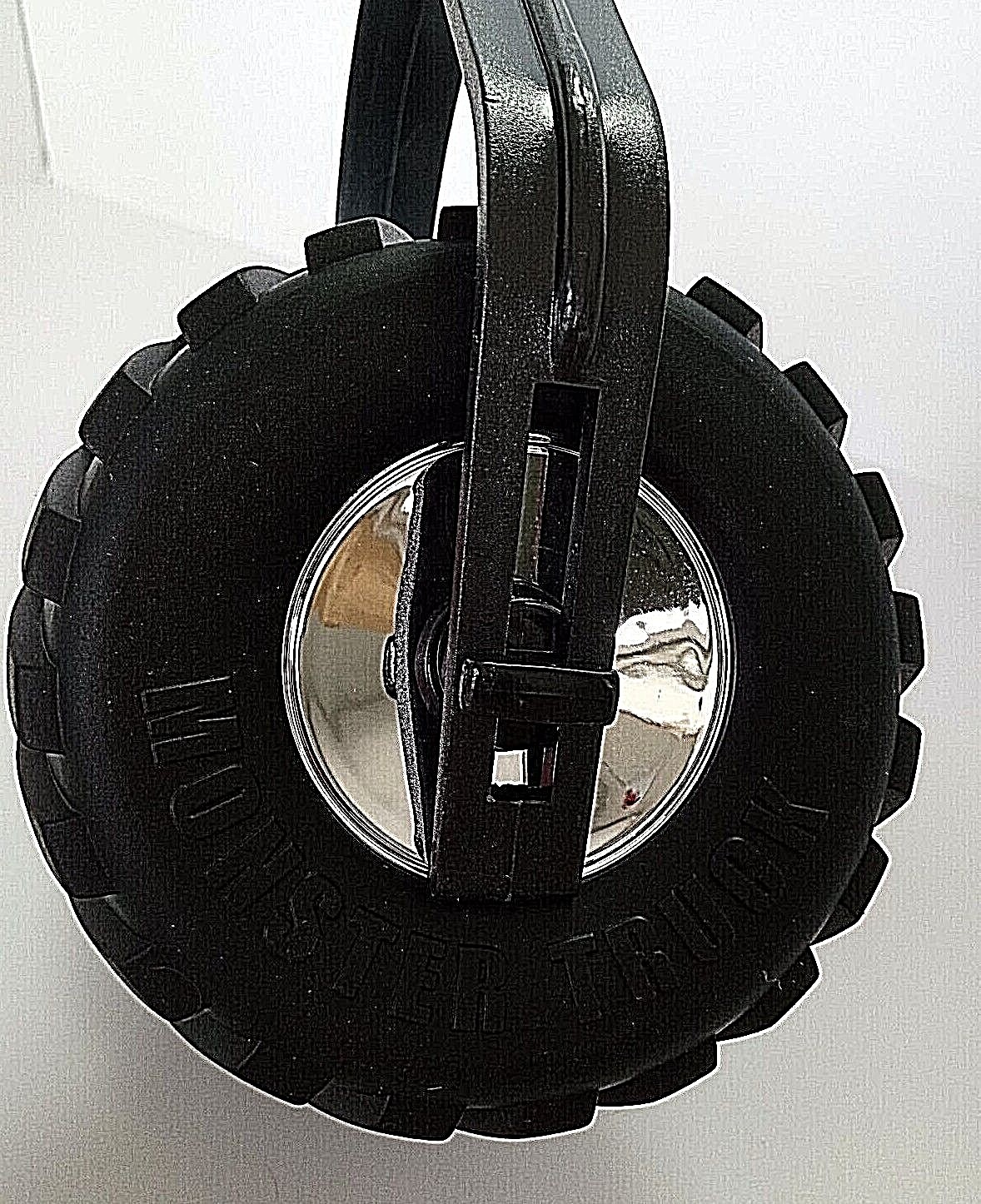 Kids Monster Truck Earmuffs W/Chrome Wheels Monster Jam Style SHIPS FREE