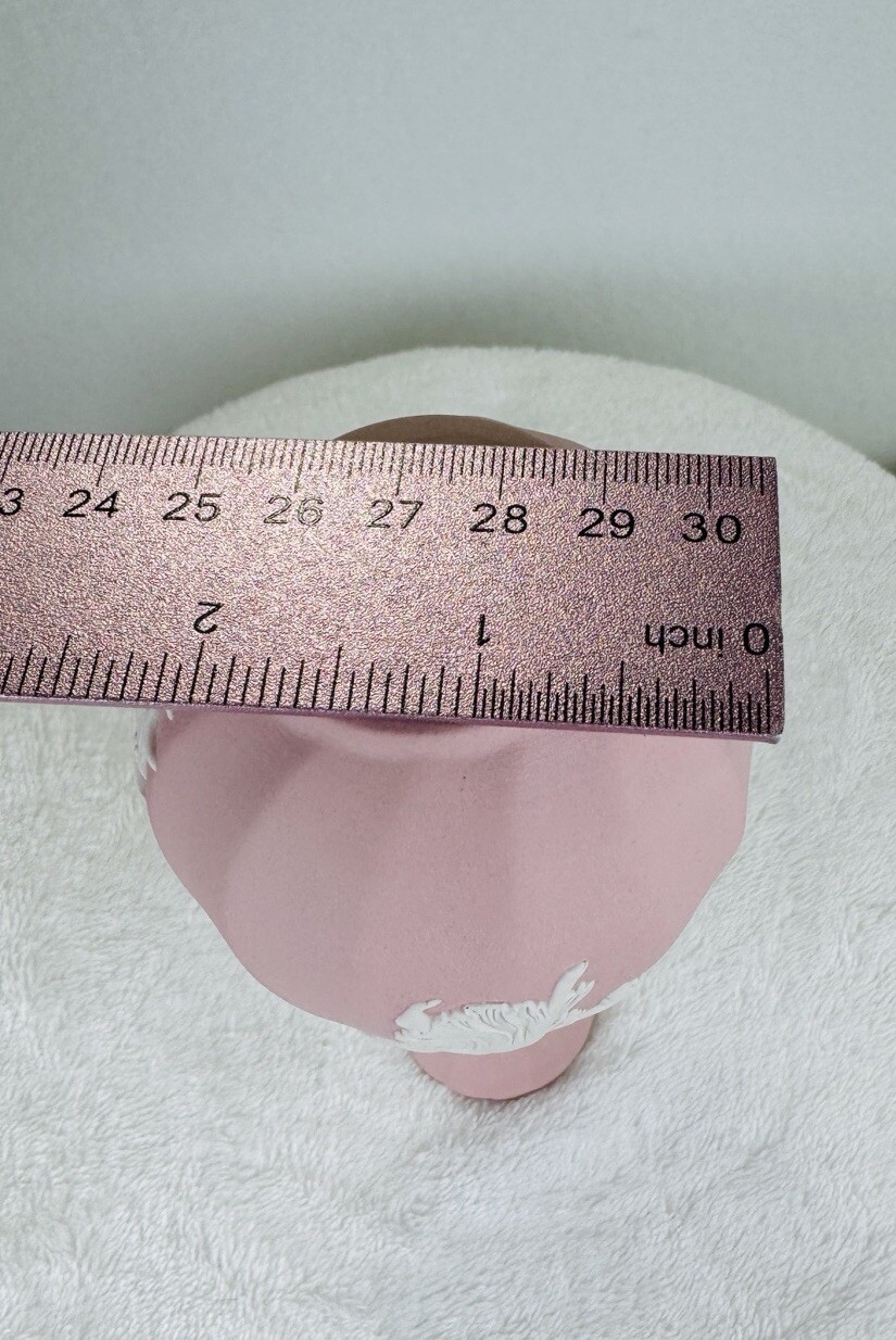 Wedgwood Pink Jasperware Dancing Hours Still Vase Fluted 5.5” Rare Vintage