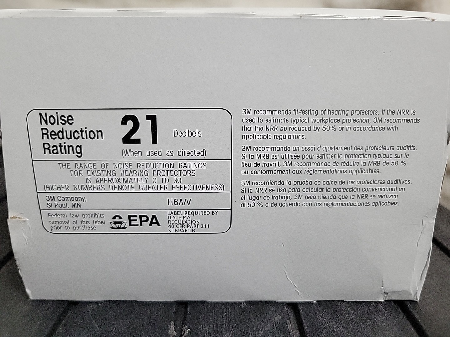 3M H6A/V PELTOR Low Profile Shooting Work Ear Muffs Noise Reduction NRR 21 dB